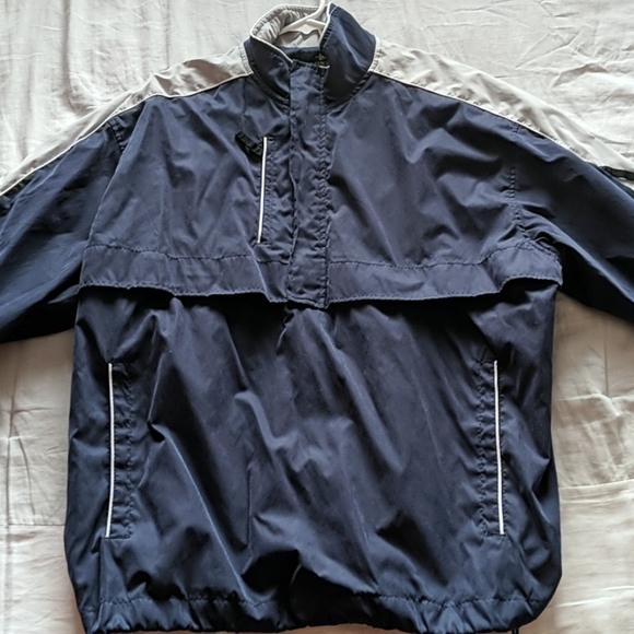 90s vintages Antigua navy pullover windbreaker - Picture 3 of 4